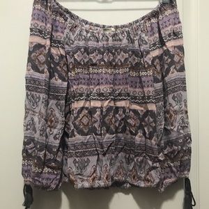 Off the shoulder crop top